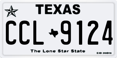 TX license plate CCL9124