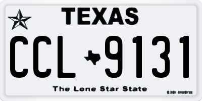 TX license plate CCL9131