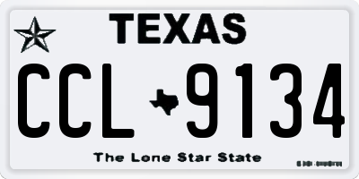 TX license plate CCL9134