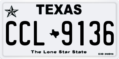 TX license plate CCL9136