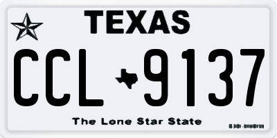 TX license plate CCL9137