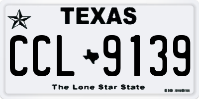 TX license plate CCL9139