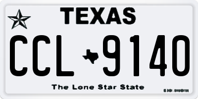 TX license plate CCL9140