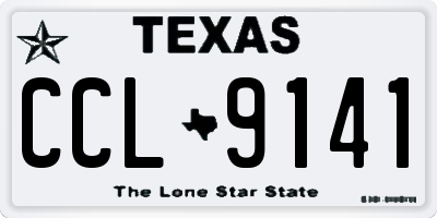 TX license plate CCL9141