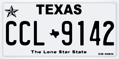 TX license plate CCL9142