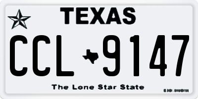 TX license plate CCL9147