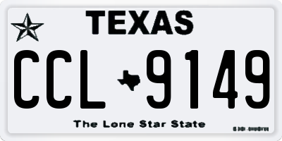 TX license plate CCL9149