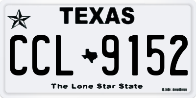 TX license plate CCL9152