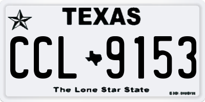 TX license plate CCL9153