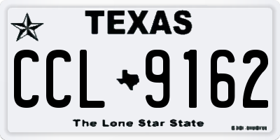 TX license plate CCL9162
