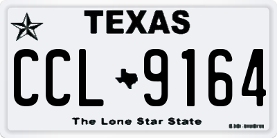 TX license plate CCL9164