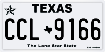 TX license plate CCL9166