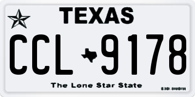 TX license plate CCL9178