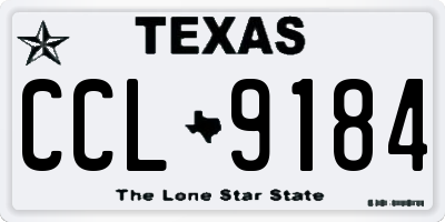 TX license plate CCL9184