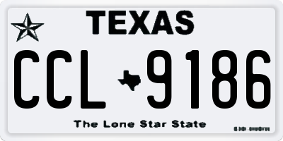 TX license plate CCL9186