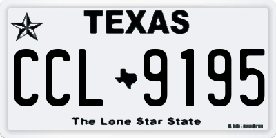TX license plate CCL9195