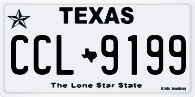 TX license plate CCL9199