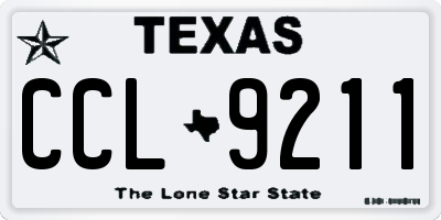 TX license plate CCL9211
