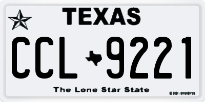 TX license plate CCL9221