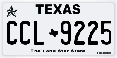 TX license plate CCL9225