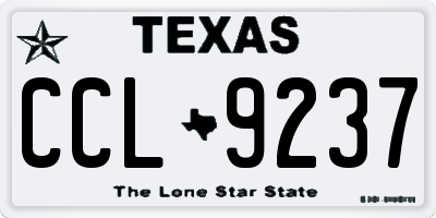TX license plate CCL9237