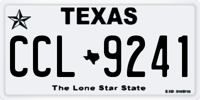 TX license plate CCL9241