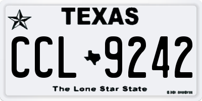 TX license plate CCL9242