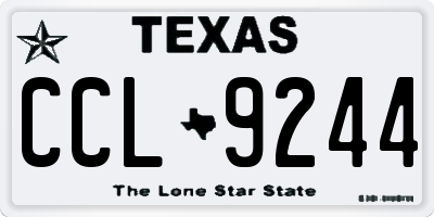 TX license plate CCL9244