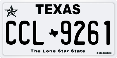 TX license plate CCL9261