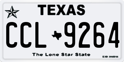TX license plate CCL9264