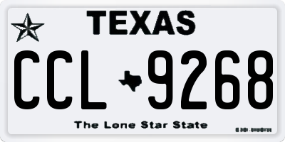 TX license plate CCL9268