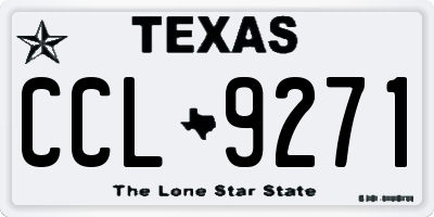 TX license plate CCL9271