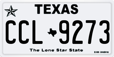 TX license plate CCL9273