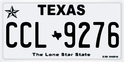 TX license plate CCL9276