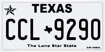 TX license plate CCL9290