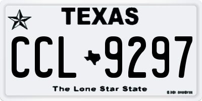 TX license plate CCL9297