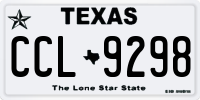 TX license plate CCL9298