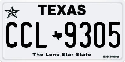TX license plate CCL9305