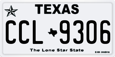 TX license plate CCL9306