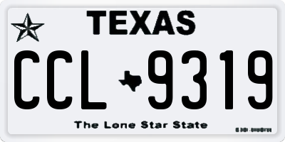 TX license plate CCL9319