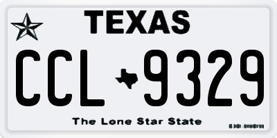 TX license plate CCL9329