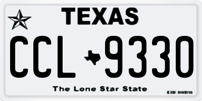TX license plate CCL9330