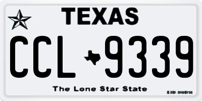 TX license plate CCL9339