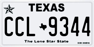TX license plate CCL9344