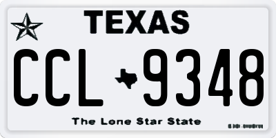 TX license plate CCL9348