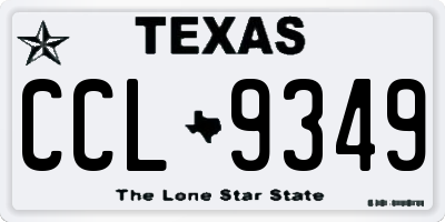 TX license plate CCL9349