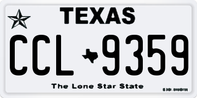 TX license plate CCL9359