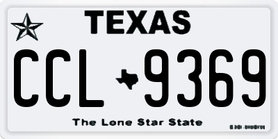 TX license plate CCL9369