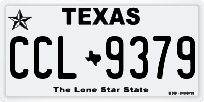 TX license plate CCL9379