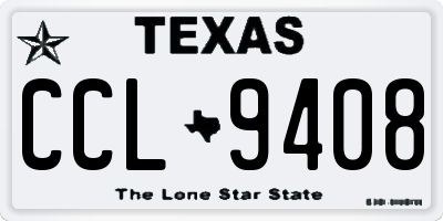 TX license plate CCL9408
